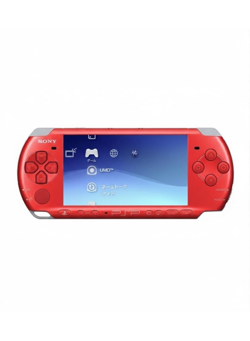 Renewed Sony PSP Handheld Gaming Console | 4.3” LCD Display | Portable Entertainment System | Games, Movies & Music | Red Color | International Version